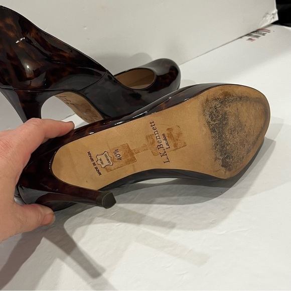 L.K. Bennett sledge tortoise parent platform heel with rounded toe size 40.5 - Picture 5 of 7
